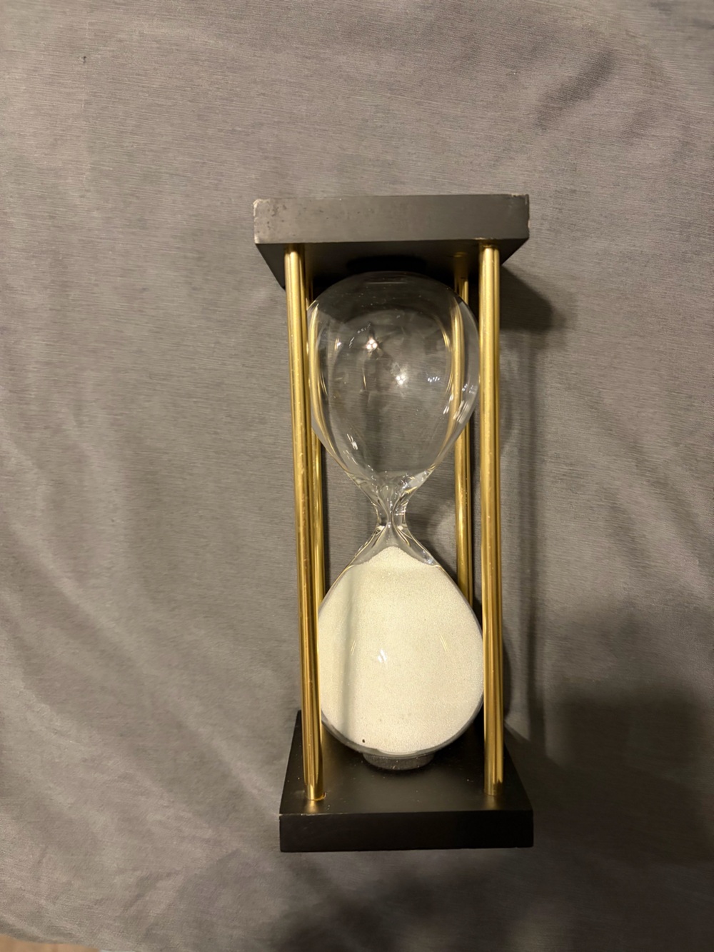 Modern Gold Frame Hourglass with White Sand - Home Dining Decor